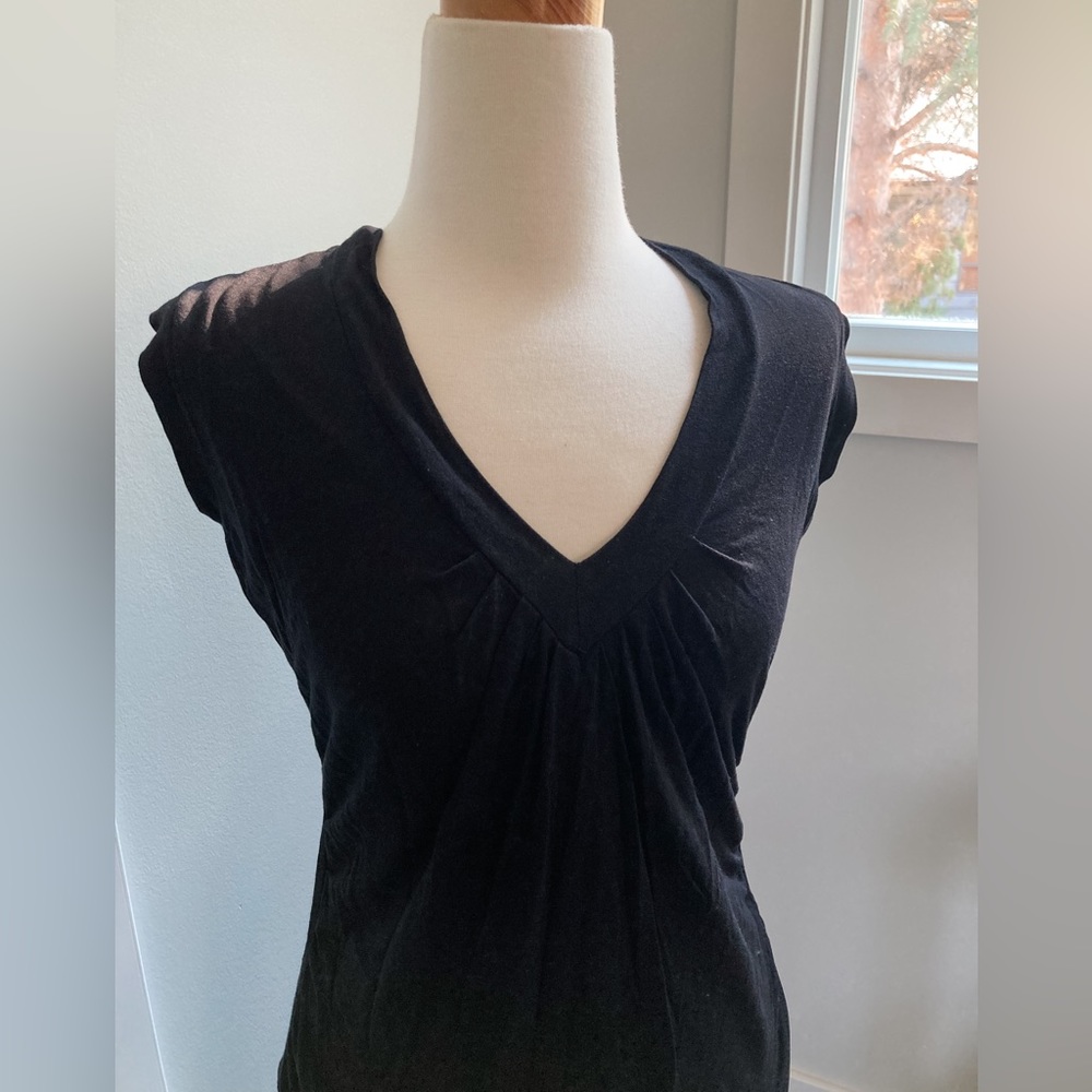Zara Black Ruched Tank Top Size L